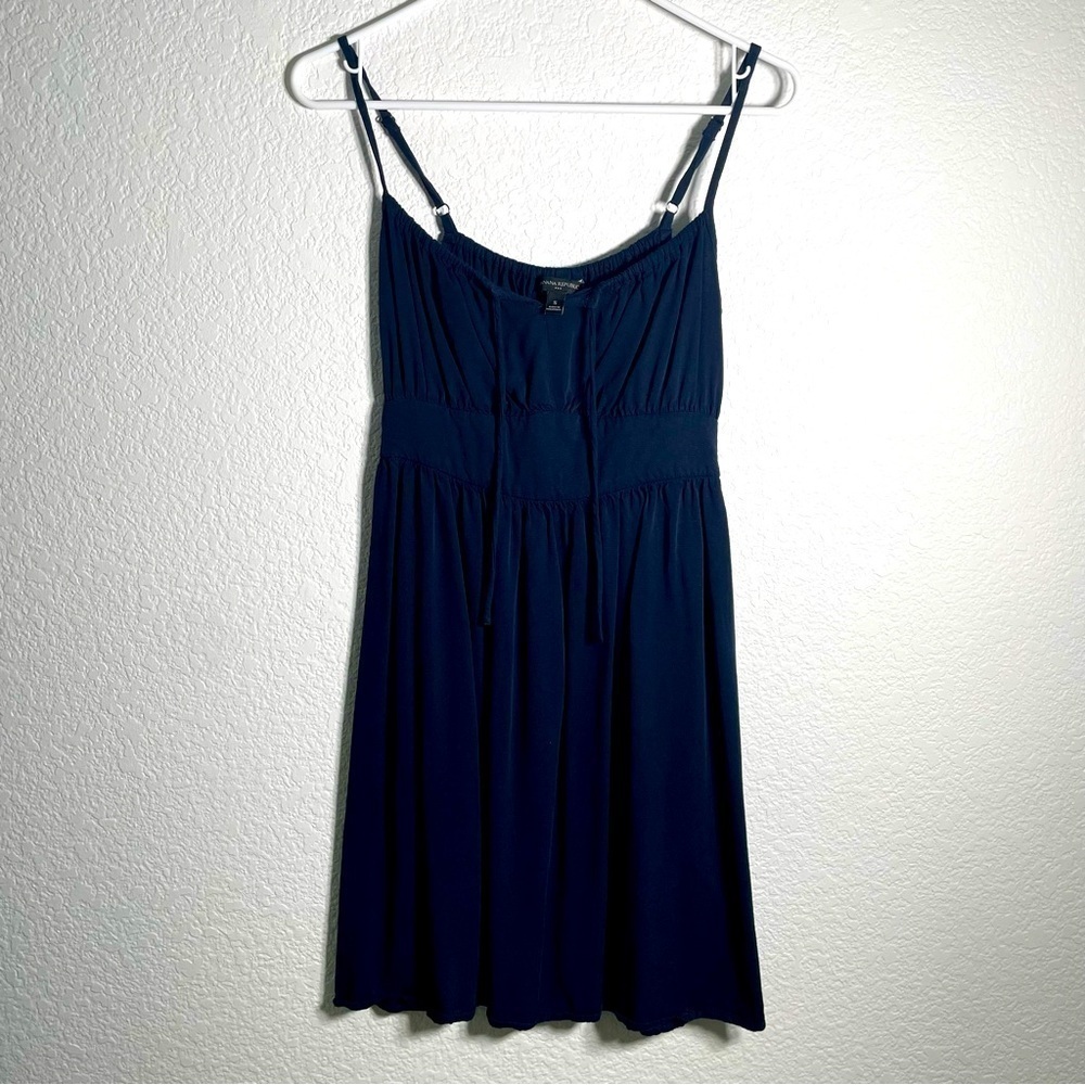 Banana Republic Dress Midi Spaghetti Strap Summer Dress Women’s Size Small Blue